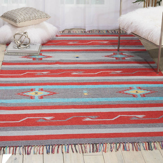 Nourison Nourison - Baja Baja - BAJ01 Grey Red Rug - Love-Rugs alternate image