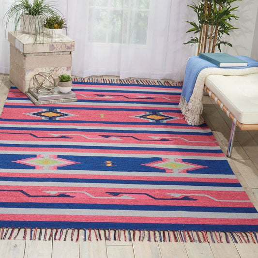 Nourison Nourison - Baja Baja - BAJ01 Pink Blue Rug - Love-Rugs