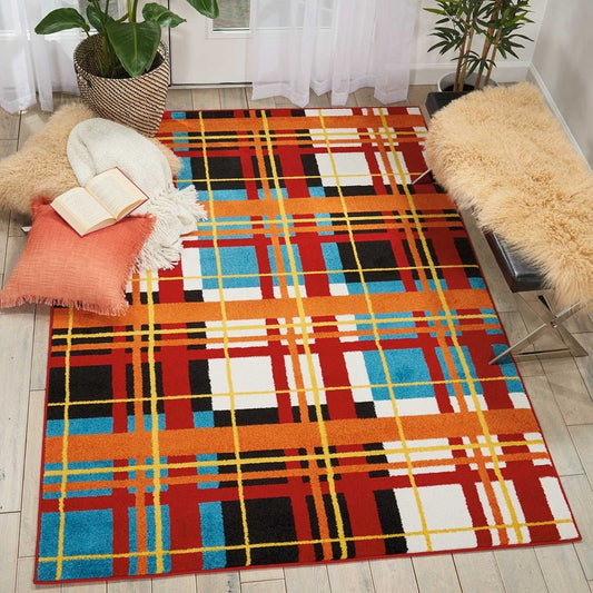 Nourison Oakdale OKD01 Red Rug - Love-Rugs