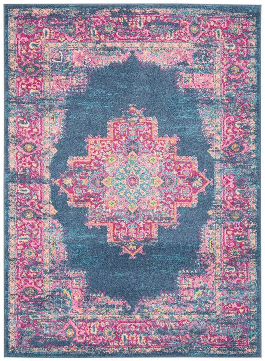 Nourison Passion PSN03 Blue Rug - Love-Rugs