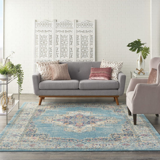 Nourison Passion PSN03 LTBLU Rug - Love-Rugs alternate image