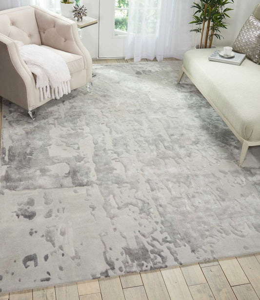 Nourison Prismatic PRS12 Silver Rug - Love-Rugs