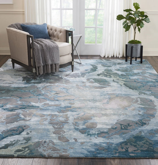 Nourison Prismatic PRS14 Grey Slate Rug - Love-Rugs