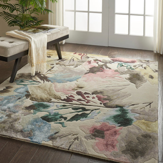 Nourison Prismatic PRS15 Beige Multi Rug - Love-Rugs