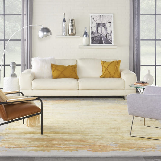 Nourison Prismatic PRS19 Grey Gold Rug - Love-Rugs alternate image