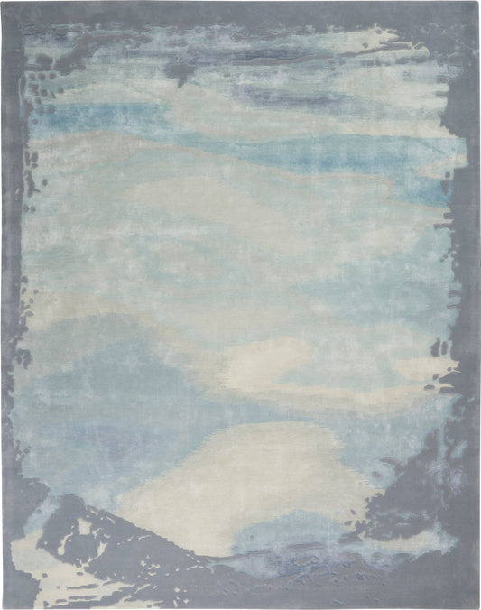 Nourison Prismatic PRS19 Sea Foam / Silver Rug - Love-Rugs