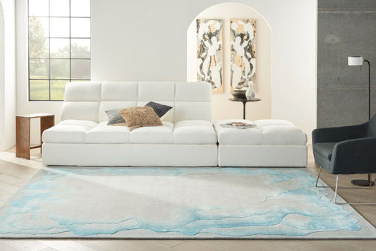 Nourison Prismatic PRS22 Sea Mist Blue Rug - Love-Rugs alternate image