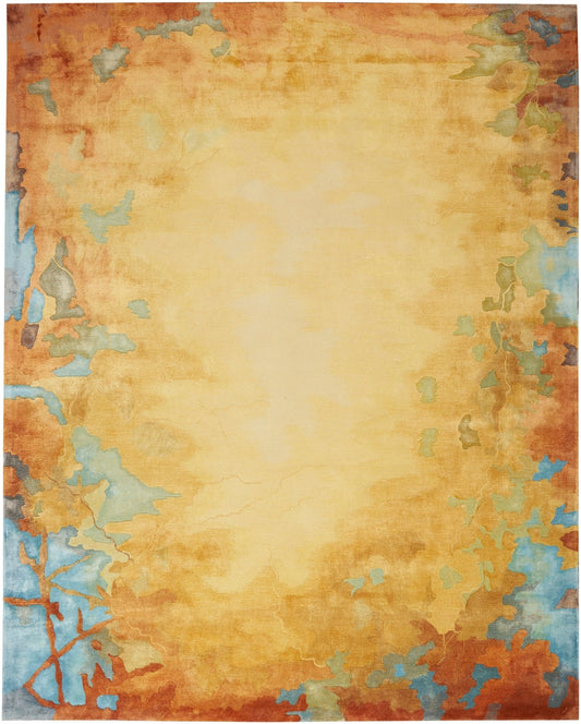 Nourison Prismatic PRS29 Gold Multicolour Rug - Love-Rugs