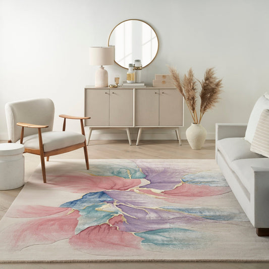 Nourison Prismatic PRS34 Ivory Rug - Love-Rugs