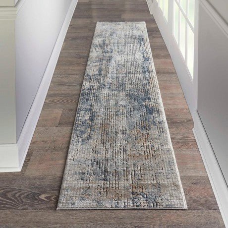 Nourison Quarry QUA02 Blue Beige Runner Rug - Love-Rugs alternate image