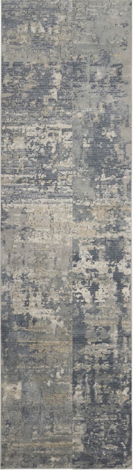 Nourison Quarry QUA04 Grey Beige Runner Rug - Love-Rugs