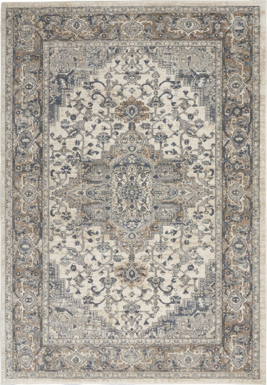 Nourison Quarry QUA05 Beige Grey Ivory Rug - Love-Rugs