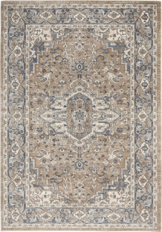 Nourison Quarry QUA05 Beige Grey Rug - Love-Rugs