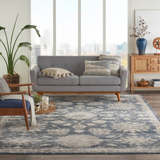 Nourison Quarry QUA06 Blue Beige Rug - Love-Rugs alternate image