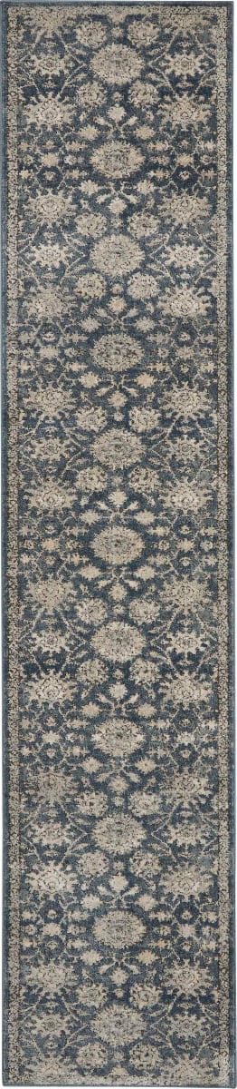 Nourison Quarry QUA06 Blue Beige Runner Rug - Love-Rugs