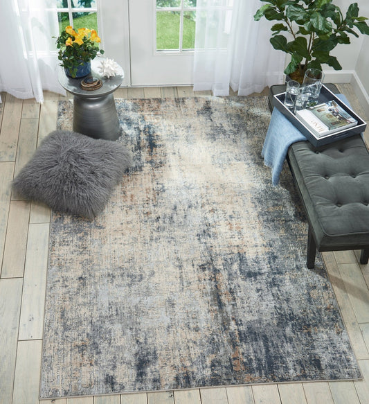 Nourison Rustic Textures RUS01 Grey / Beige Rug - Love-Rugs alternate image