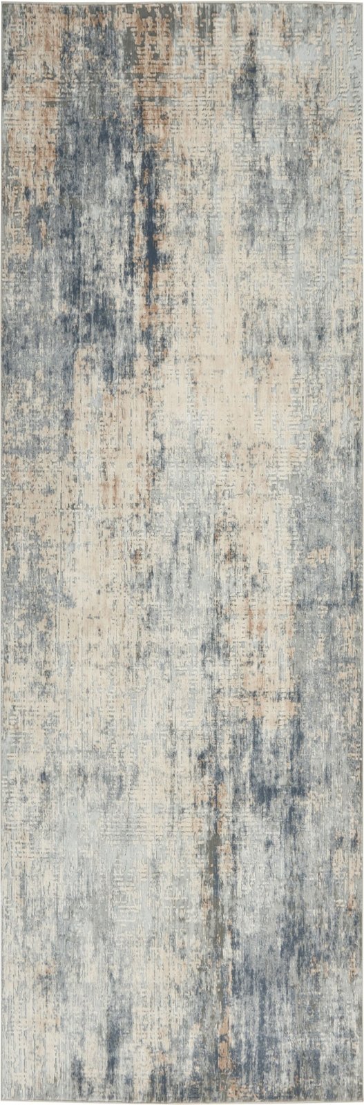 Nourison Rustic Textures RUS01 Grey Beige Runner Rug - Love-Rugs