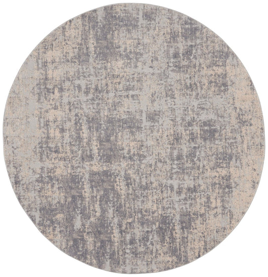 Nourison Rustic Textures RUS01 Ivory Silver Round Rug - Love-Rugs