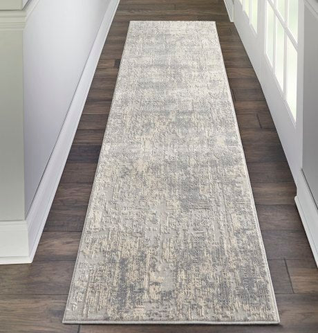 Nourison Rustic Textures RUS01 Ivory Silver Runner Rug - Love-Rugs alternate image