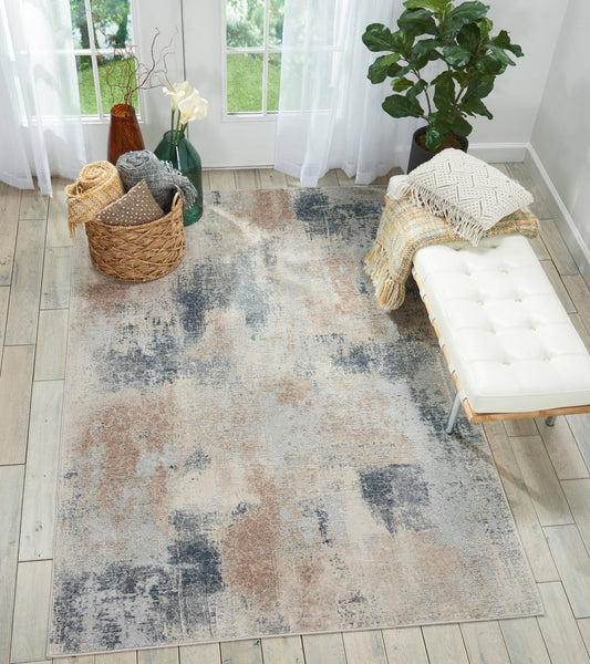 Nourison Rustic Textures RUS02 Beige / Grey Rug - Love-Rugs alternate image