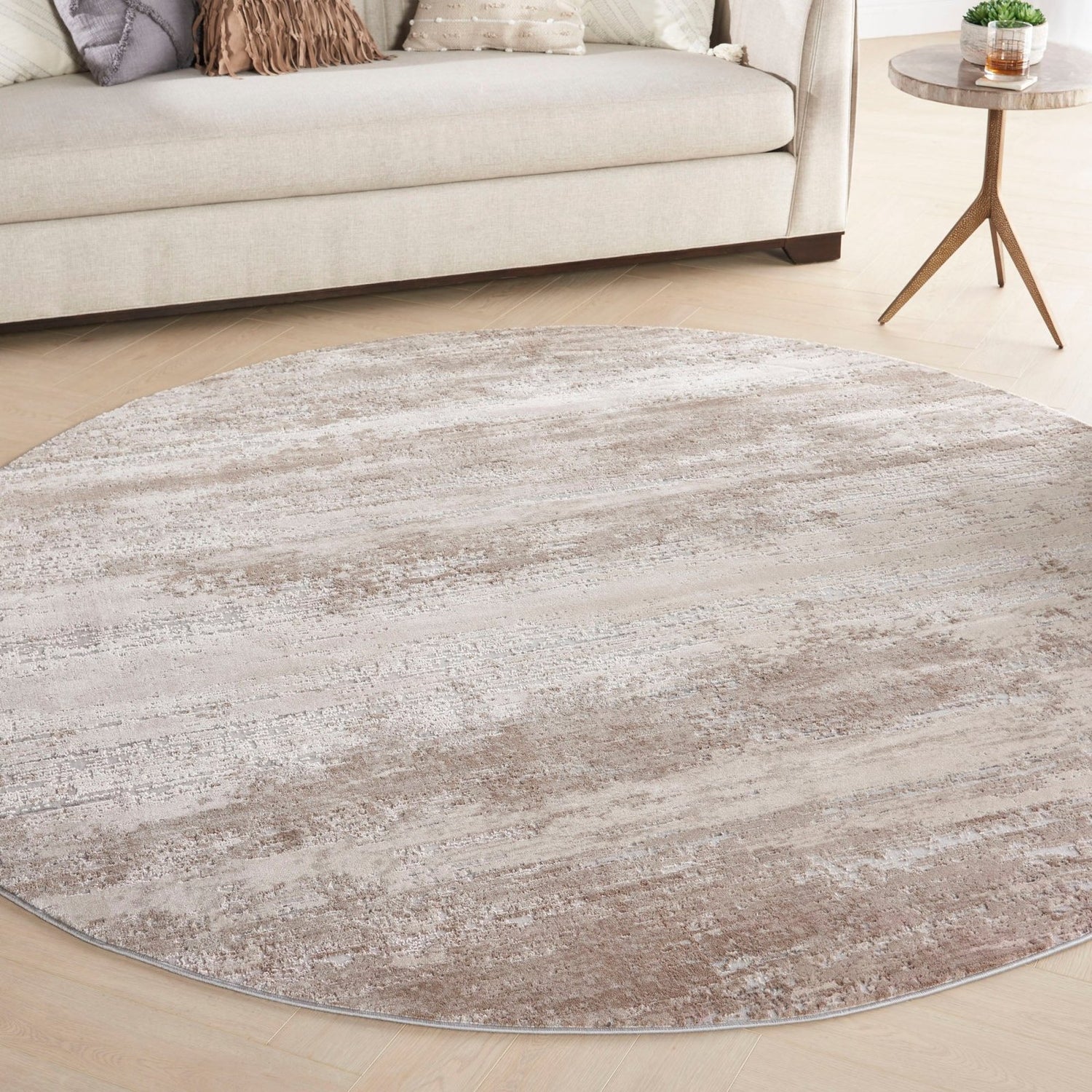 Nourison Rustic Textures RUS03 Beige Round Rug – Love-Rugs