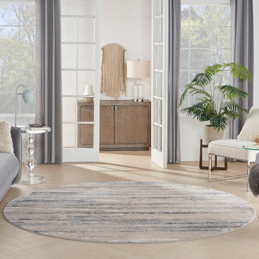 Nourison Rustic Textures RUS04 Beige Grey Round Rug - Love-Rugs alternate image