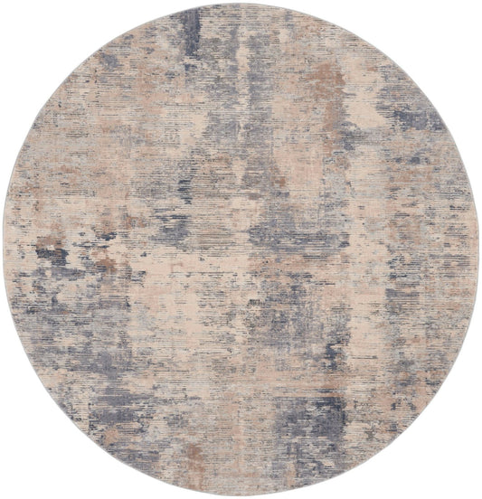 Nourison Rustic Textures RUS05 Beige Grey Round Rug - Love-Rugs