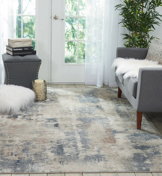 Nourison Rustic Textures RUS05 Beige / Grey Rug - Love-Rugs alternate image