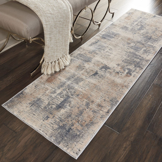 Nourison Rustic Textures RUS05 Beige / Grey Runner Rug - Love-Rugs
