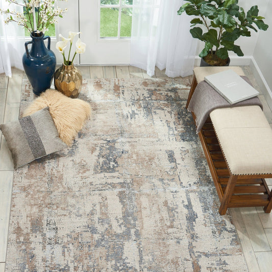 Nourison Rustic Textures RUS06 Beige Grey Rug - Love-Rugs alternate image