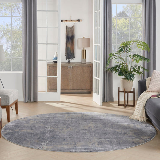 Nourison Rustic Textures RUS06 Grey Beige Round Rug - Love-Rugs alternate image
