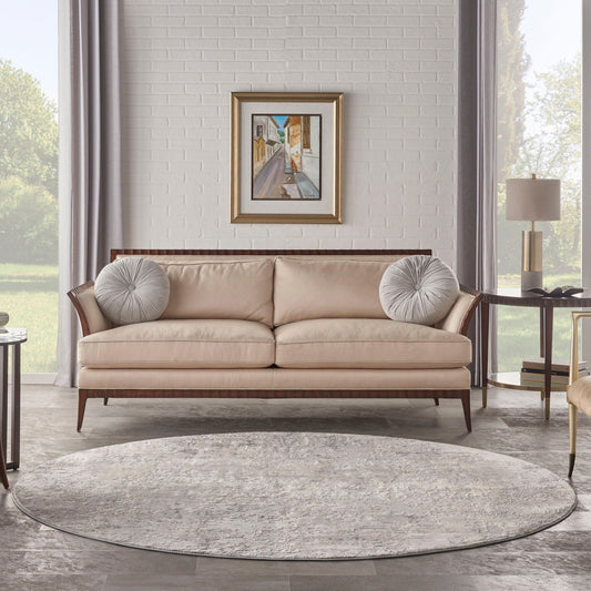 Nourison Rustic Textures RUS07 Grey Beige Round Rug - Love-Rugs alternate image