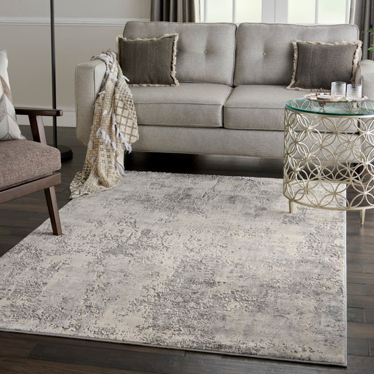 Nourison Rustic Textures RUS07 Grey Beige Rug - Love-Rugs alternate image