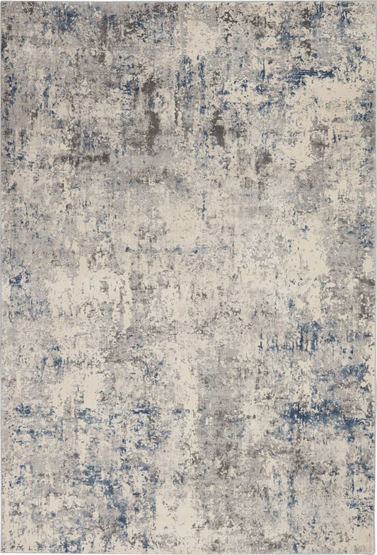 Nourison Rustic Textures RUS07 Ivory Grey Blue Rug - Love-Rugs