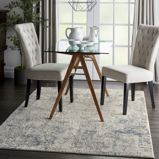 Nourison Rustic Textures RUS07 Ivory Grey Blue Rug - Love-Rugs alternate image