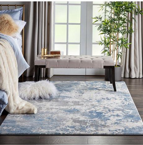 Nourison Rustic Textures RUS08 Grey Blue Rug - Love-Rugs alternate image