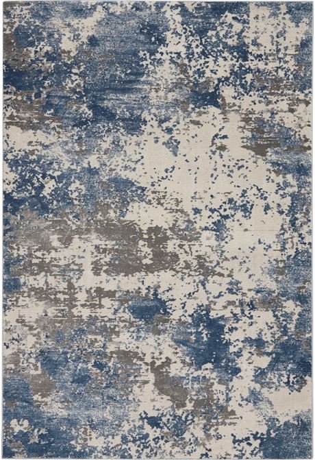 Nourison Rustic Textures RUS08 Grey Blue Rug - Love-Rugs