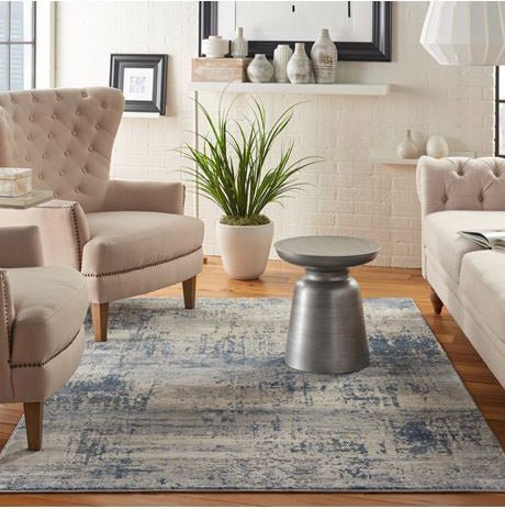 Nourison Rustic Textures RUS10 Ivory Blue Rug - Love-Rugs alternate image