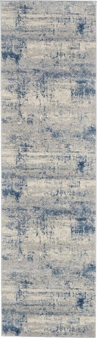 Nourison Rustic Textures RUS10 Ivory Blue Runner Rug - Love-Rugs