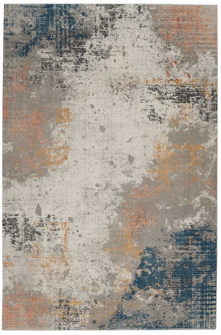 Nourison Rustic Textures RUS13 Grey / Blue Rug – Love-Rugs