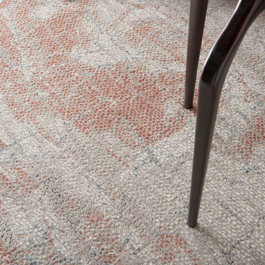 Nourison Rustic Textures RUS15 Light Grey / Rust Rug – Love-Rugs
