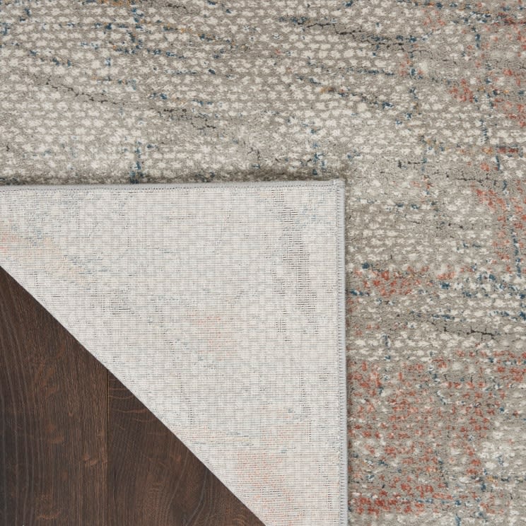 Nourison Rustic Textures RUS15 Light Grey / Rust Rug – Love-Rugs