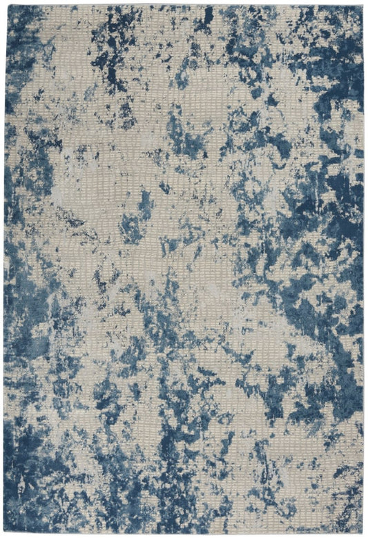 Nourison Rustic Textures RUS16 Grey / Blue Rug - Love-Rugs