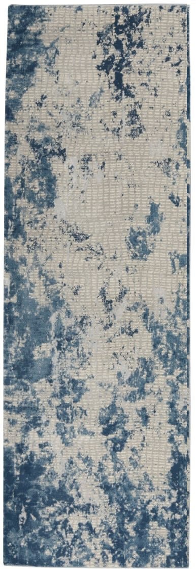 Nourison Rustic Textures RUS16 Grey Blue Runner Rug - Love-Rugs