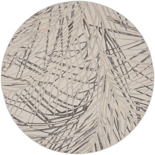 Nourison Rustic Textures RUS17 Ivory Grey Round Rug - Love-Rugs