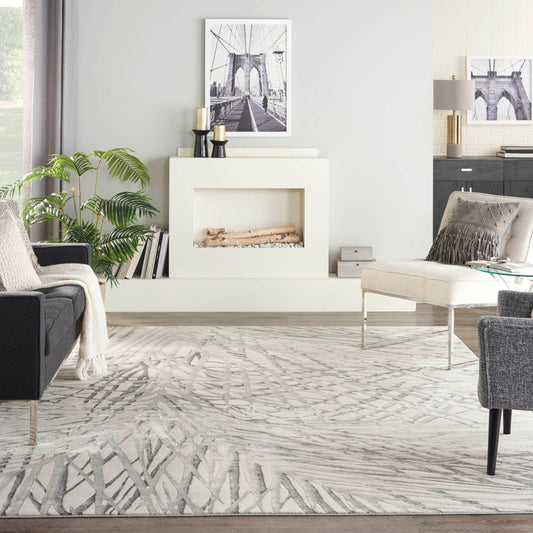 Nourison Rustic Textures RUS17 Ivory Grey Rug - Love-Rugs alternate image