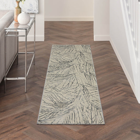 Nourison Rustic Textures RUS17 Ivory Grey Runner Rug - Love-Rugs alternate image