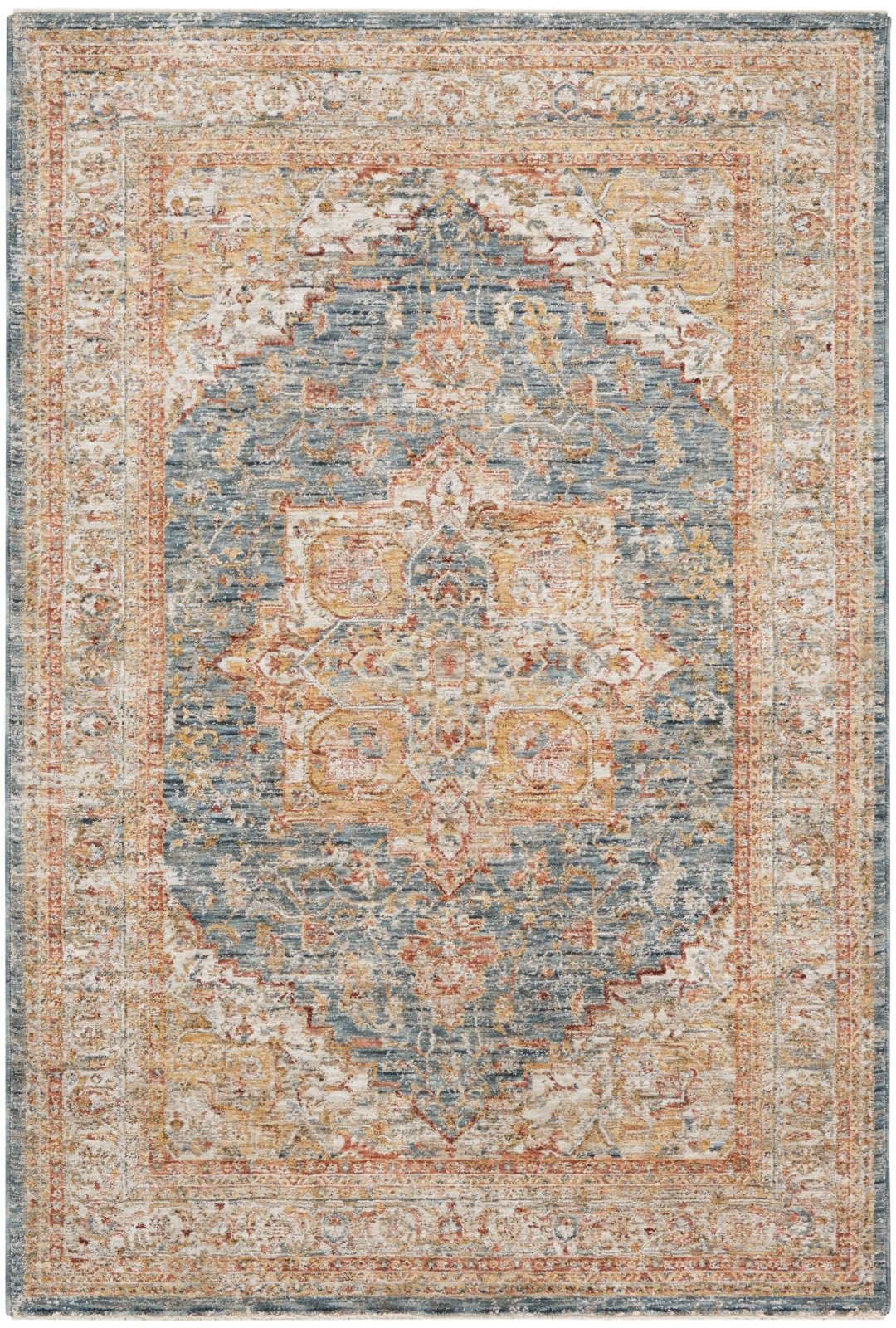 Nourison Sahar SHR06 Ivory/Blue Rug - Love-Rugs