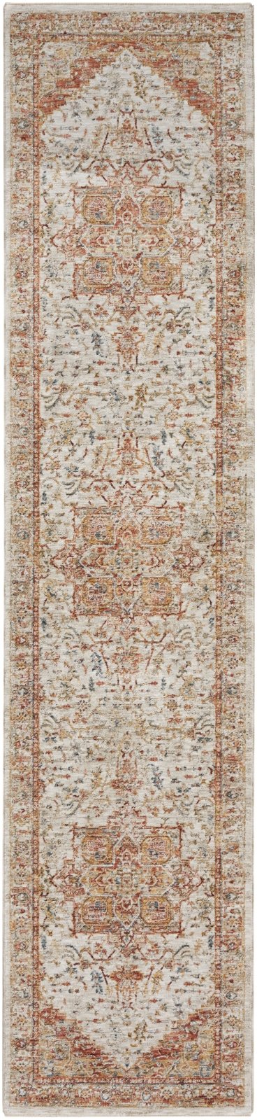Nourison Sahar SHR06 Ivory/Rust Runner Rug - Love-Rugs