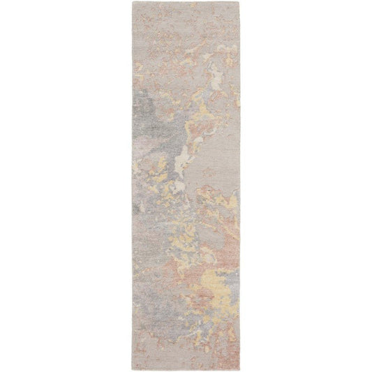 Nourison Silk Shadows SHA20 Silver Runner Rug - Love-Rugs